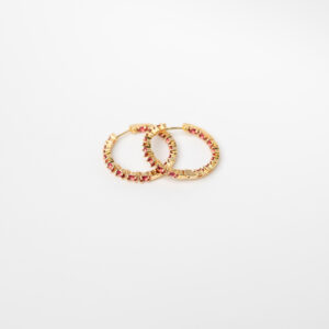 BRINCO ARGOLA ZIRCONIA OVAL.